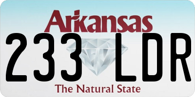 AR license plate 233LDR