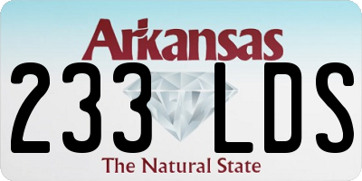 AR license plate 233LDS