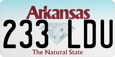 AR license plate 233LDU