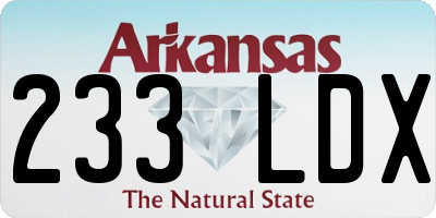 AR license plate 233LDX