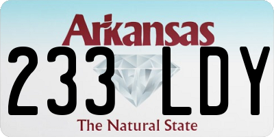 AR license plate 233LDY