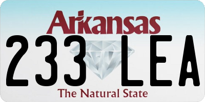 AR license plate 233LEA