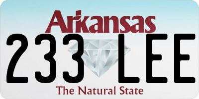 AR license plate 233LEE
