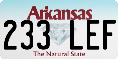 AR license plate 233LEF