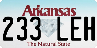 AR license plate 233LEH