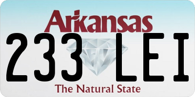AR license plate 233LEI