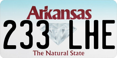 AR license plate 233LHE