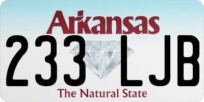 AR license plate 233LJB