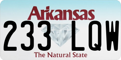AR license plate 233LQW