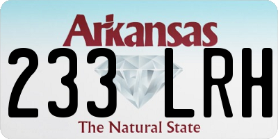 AR license plate 233LRH