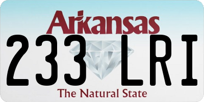 AR license plate 233LRI