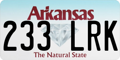 AR license plate 233LRK
