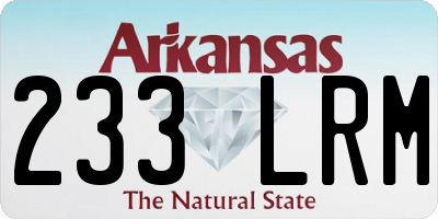 AR license plate 233LRM