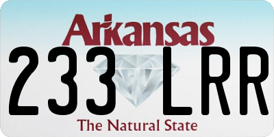 AR license plate 233LRR