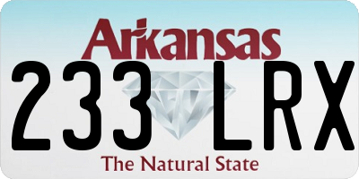 AR license plate 233LRX