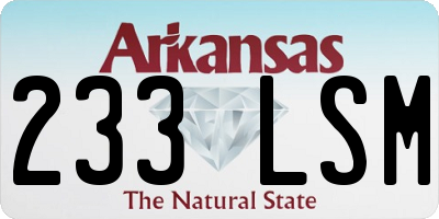 AR license plate 233LSM