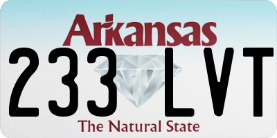 AR license plate 233LVT