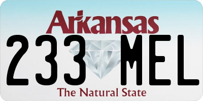 AR license plate 233MEL
