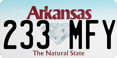 AR license plate 233MFY
