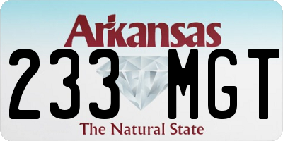 AR license plate 233MGT