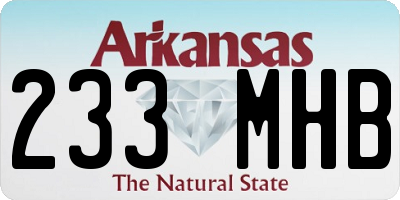 AR license plate 233MHB