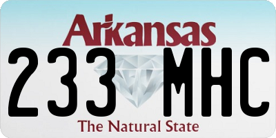 AR license plate 233MHC