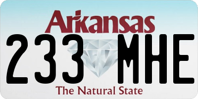 AR license plate 233MHE