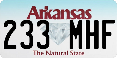 AR license plate 233MHF