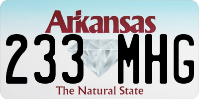 AR license plate 233MHG