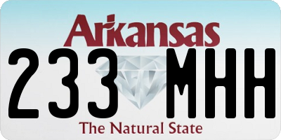 AR license plate 233MHH