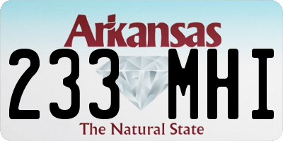 AR license plate 233MHI