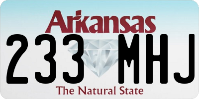 AR license plate 233MHJ