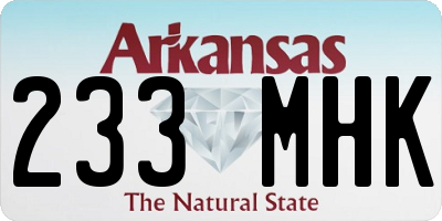 AR license plate 233MHK