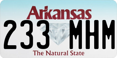 AR license plate 233MHM