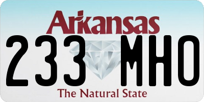 AR license plate 233MHO