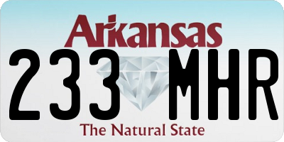 AR license plate 233MHR