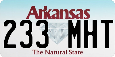 AR license plate 233MHT