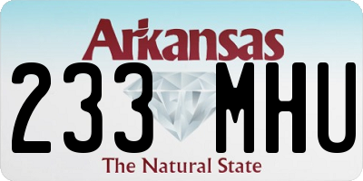 AR license plate 233MHU