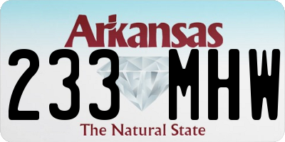 AR license plate 233MHW