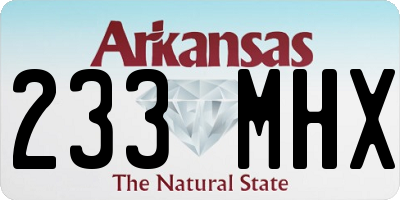 AR license plate 233MHX