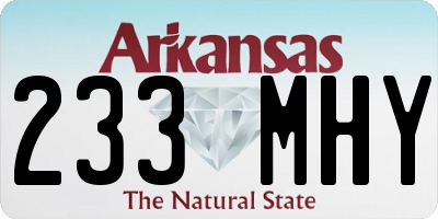 AR license plate 233MHY