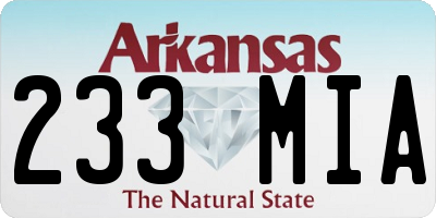 AR license plate 233MIA