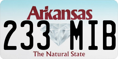 AR license plate 233MIB