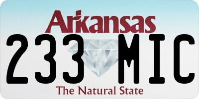 AR license plate 233MIC