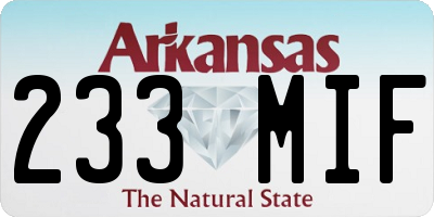 AR license plate 233MIF