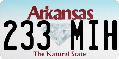 AR license plate 233MIH