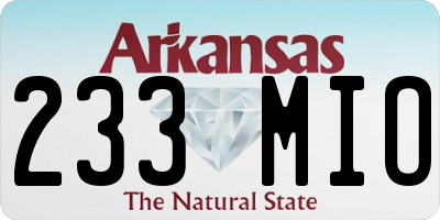 AR license plate 233MIO