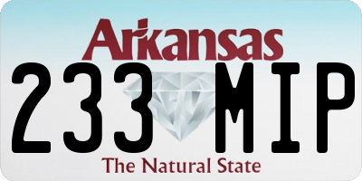 AR license plate 233MIP