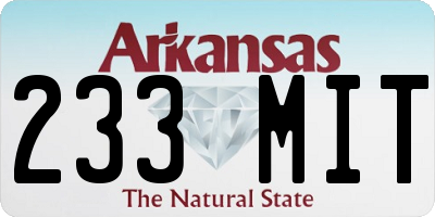 AR license plate 233MIT