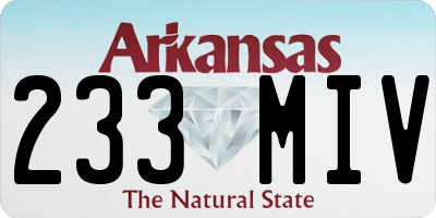AR license plate 233MIV